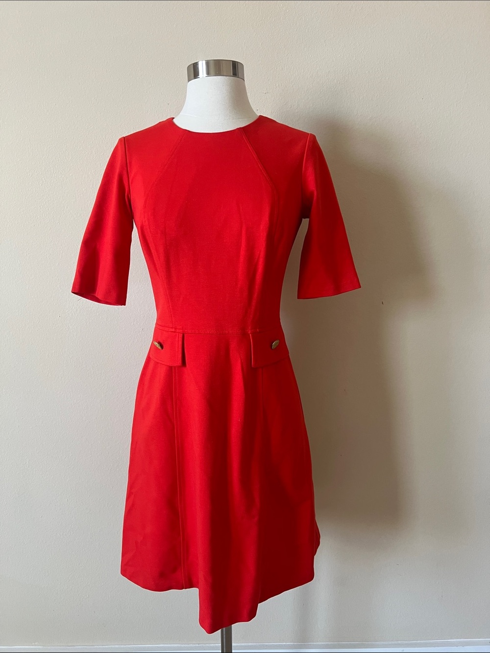 Vince Camuto Red Fit-and-Flare Midi Dress